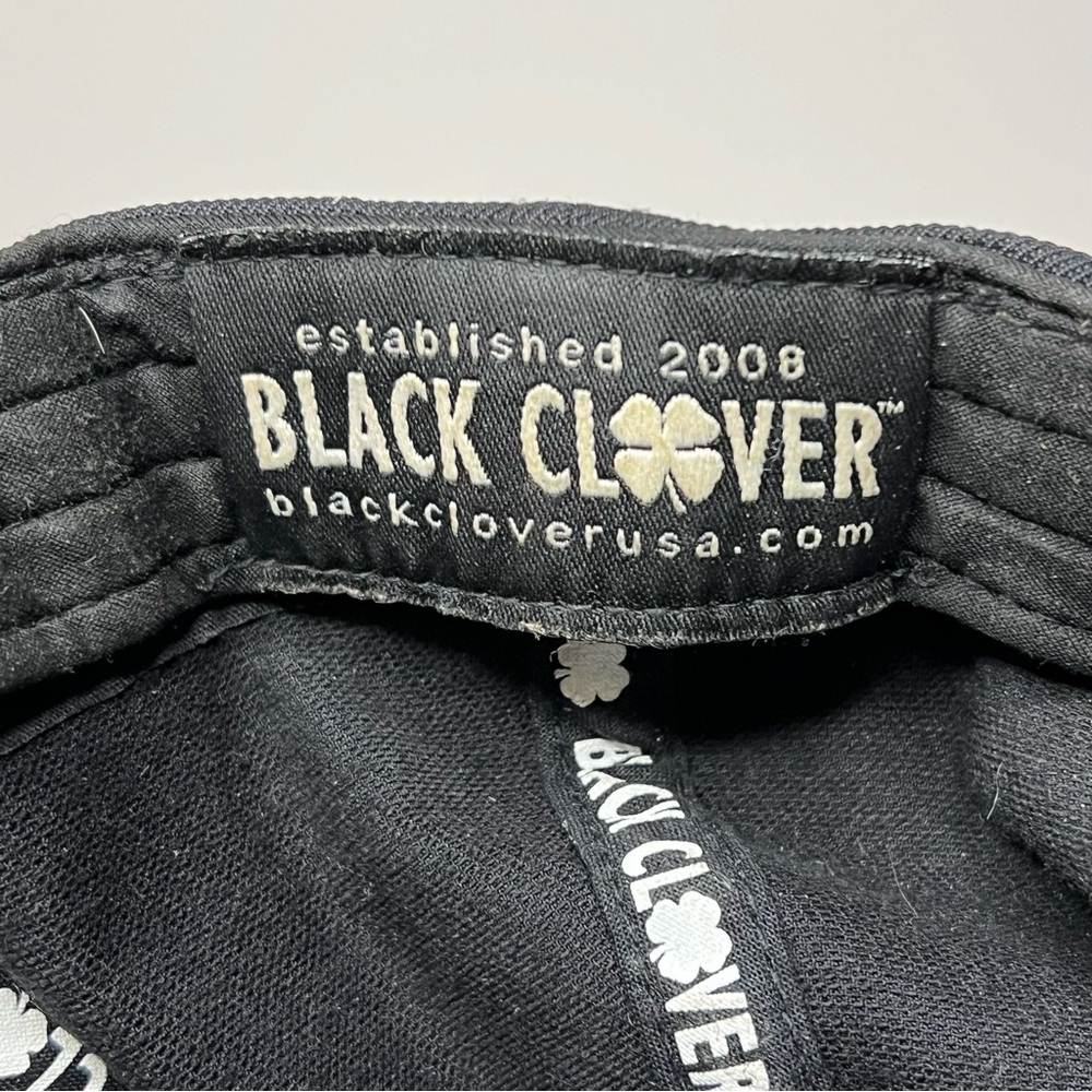 Black Clover Live Lucky clover flag hat snap back Glenmoor 110 black and white - Picture 4 of 8